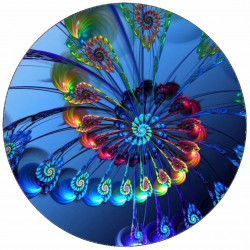 Essbarer Pfauenschwanz aus Papier 19,5 cm