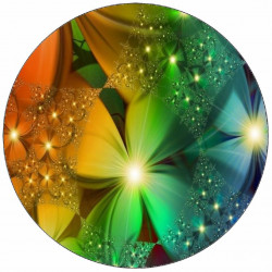 Essbare Papier-Regenbogenblumen 19,5 cm