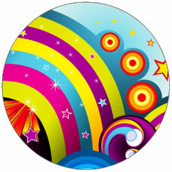 Essbares Papier farbiger Regenbogen 19,5 cm