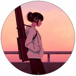 Essbares Papier Mädchen mit Gitarre 19,5 cm