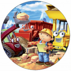 Essbares Papier Bořek der Baumeister und Baumaschinen 19,5 cm