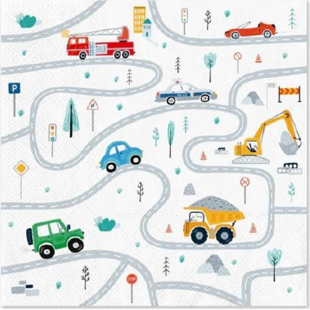 Papier-Autoservietten 10Stück 33x33cm