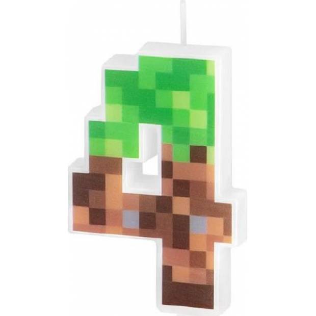Kerze minecraft 7cm Nummer 4