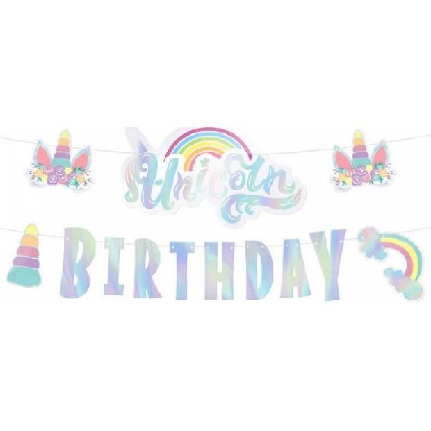 Papiergirlande Einhorn 250cm