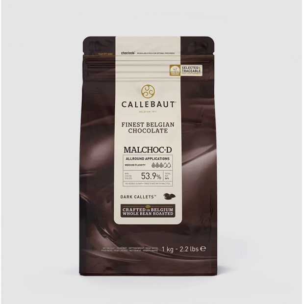 Dunkle Schokolade mit Maltit - MALCHOC-D, 53,9% 1kg