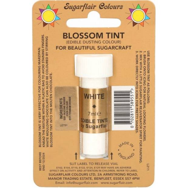 Lebensmittelfarbpulver Weiß 7 ml