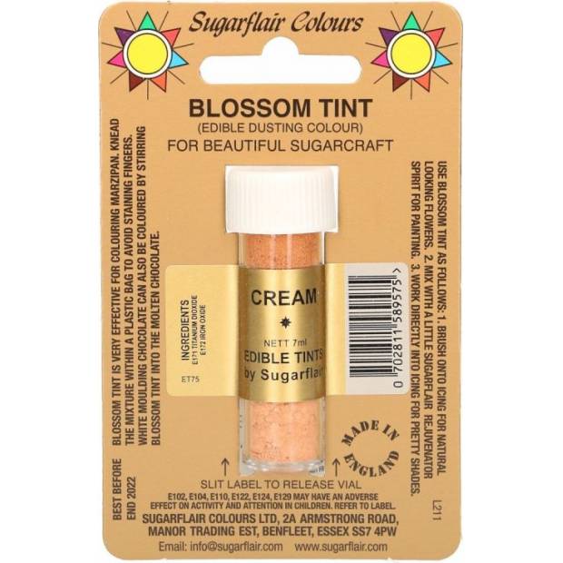 Essbare Staubfarbe, Creme 7 ml