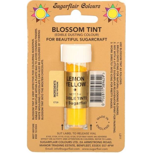 Essbare Pulverfarbe zitronengelb 7ml