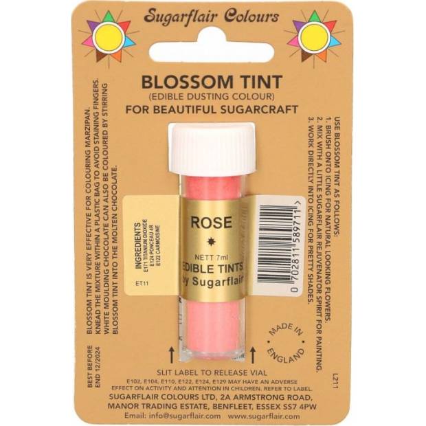 Essbare Staubfarbe Rose 7 ml