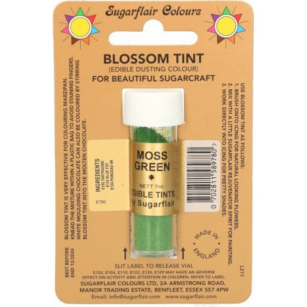 essbare Staubfarbe Mossgrün 7 ml