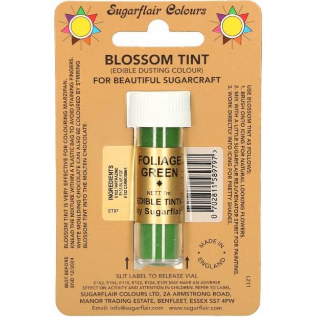 essbare Staubfarbe foliage grün 7 ml