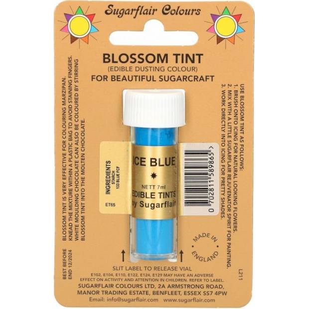 essbare Staubfarbe ice blue 7 ml
