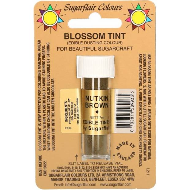 Essbare Staubfarbe Nutkin Brown 7 ml