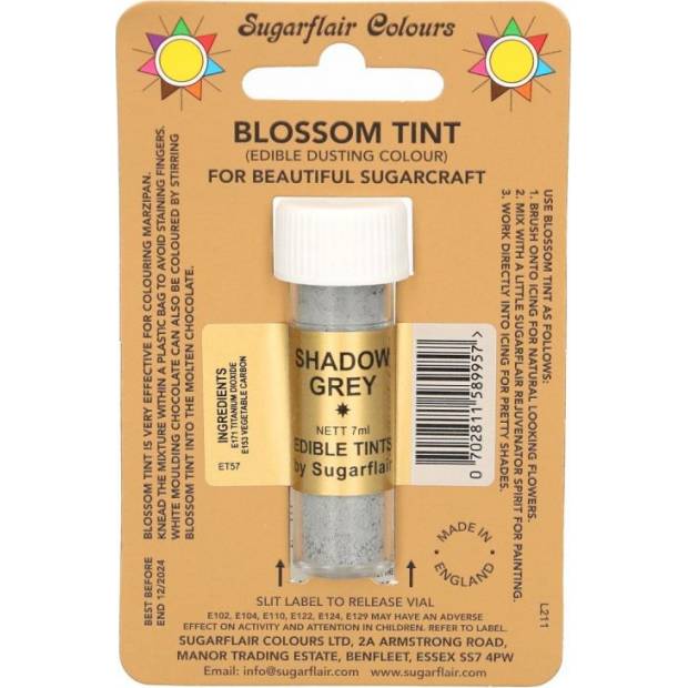 Essbare Pulverfarbe Schatten grau 7ml