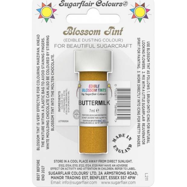Essbare Staubfarbe Buttermilch 7 ml