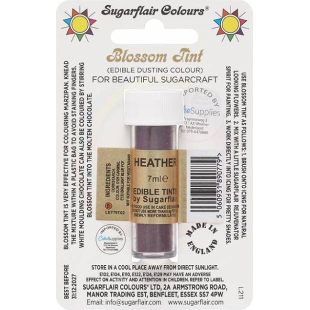 essbare Staubfarbe Heather 7 ml