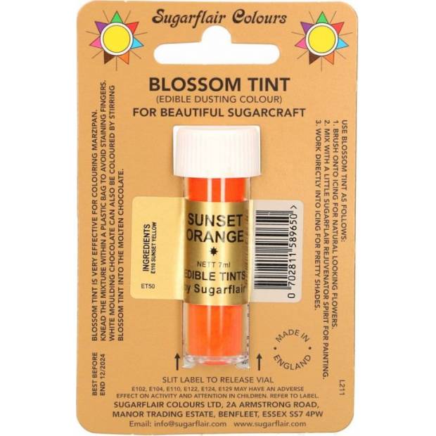 essbare Staubfarbe Sunset-Orange 7 ml