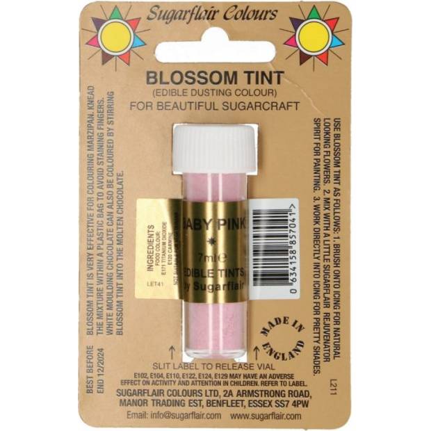 essbare Staubfarbe babyrosa 7 ml