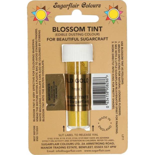 Lebensmittelstaubfarbe old gold 7ml