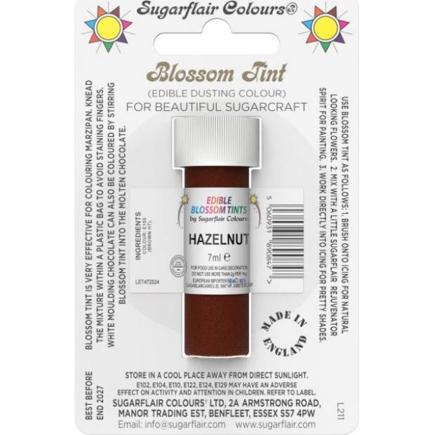 Essbare Staubfarbe Haselnuss 7ml