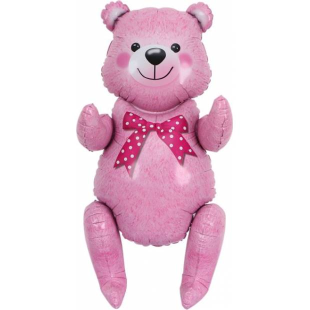 Folienballon rosa Teddybaer 81,5 cm
