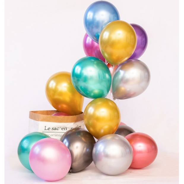 Metallische Latexballons 50 Stück, 30 cm
