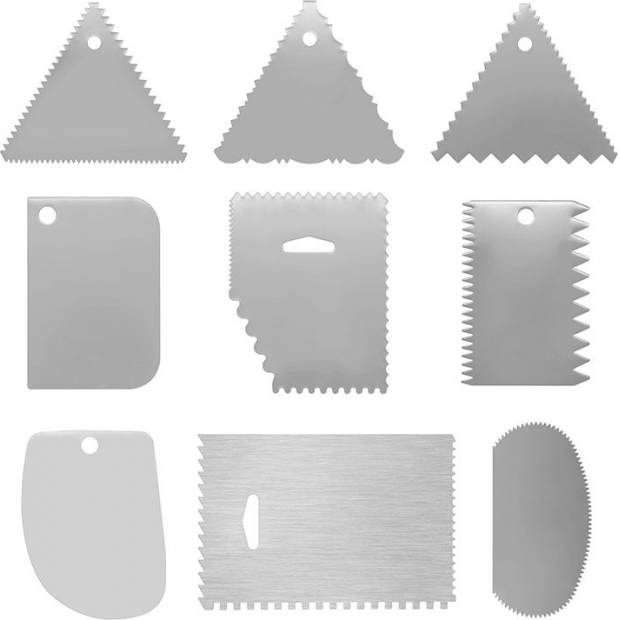 Satz Spachteln für Kuchenränder 9 Stücke