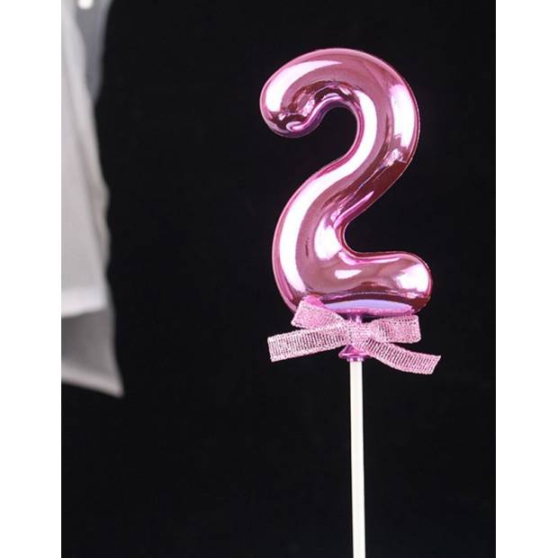 Tortenaufleger rosa Nummer 2