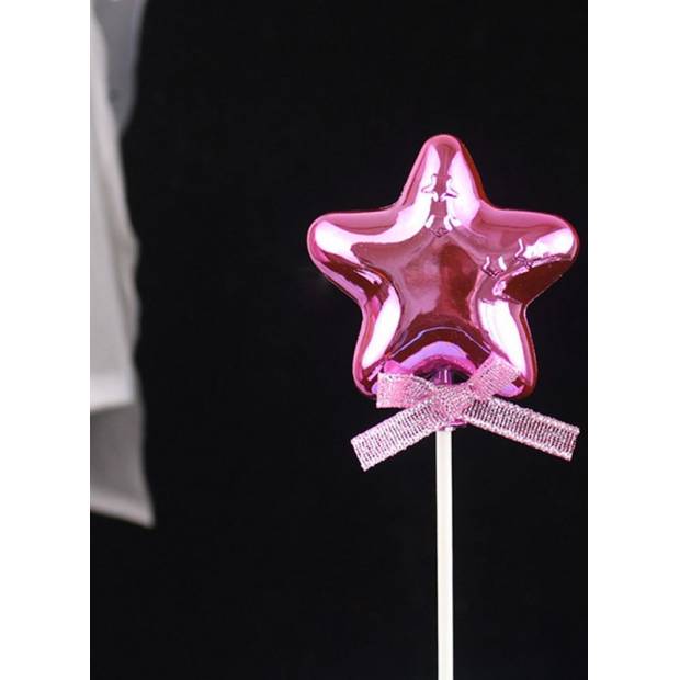 Tortenaufleger rosa Stern