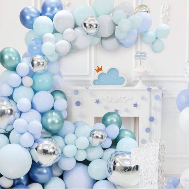 Ballonggirlande hellblau