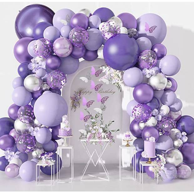 Ballonggirlande violett 145 Stk.