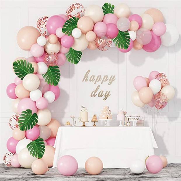 Ballonggirlande hellrosa 132 Stück