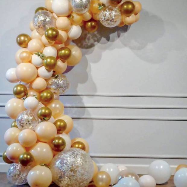 Orangene Ballon-Girlande 128 Stück