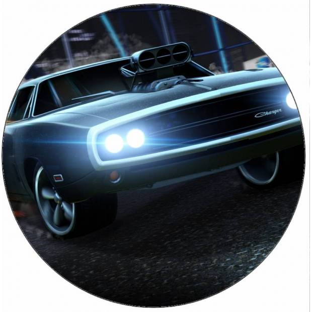Essbares Papier Fast and Furious Dodge Charger 19,5 cm