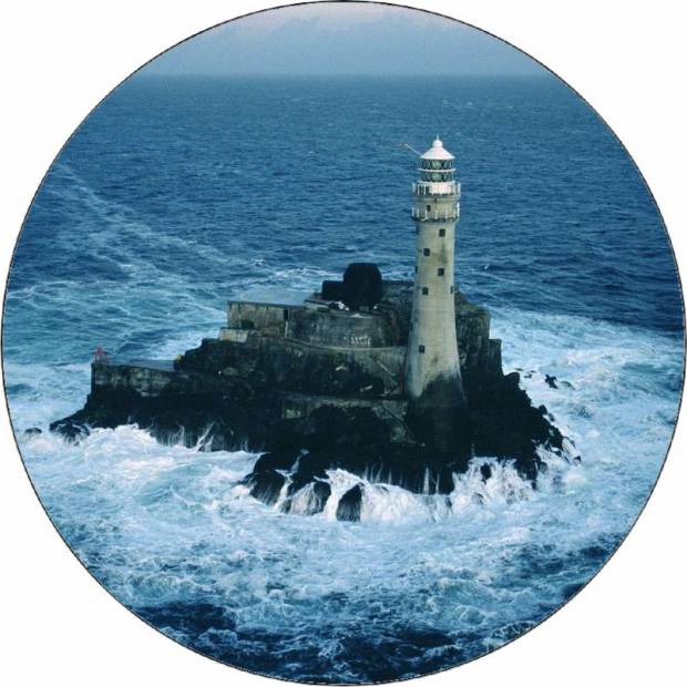 Essbarer Papierleuchtturm auf Felsen 19,5 cm