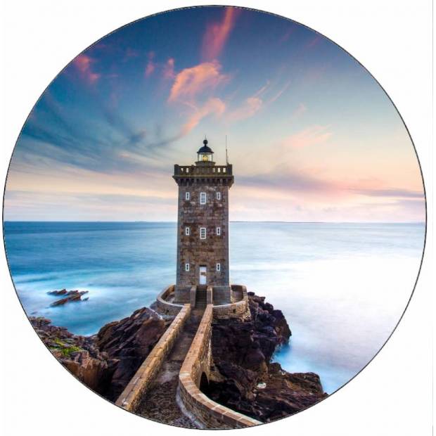 Essbarer Papierleuchtturm und rosa Wolken 19,5 cm