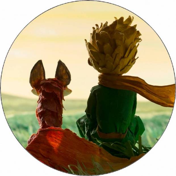 Essbares Papier Kleiner Prinz und Fuchs sitzend 19,5 cm