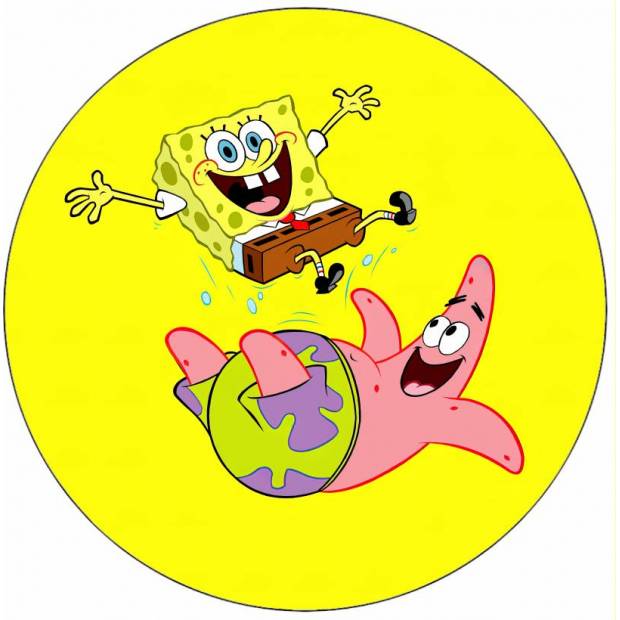 Essbares Papier Sponge Bob und Patrick 19,5 cm