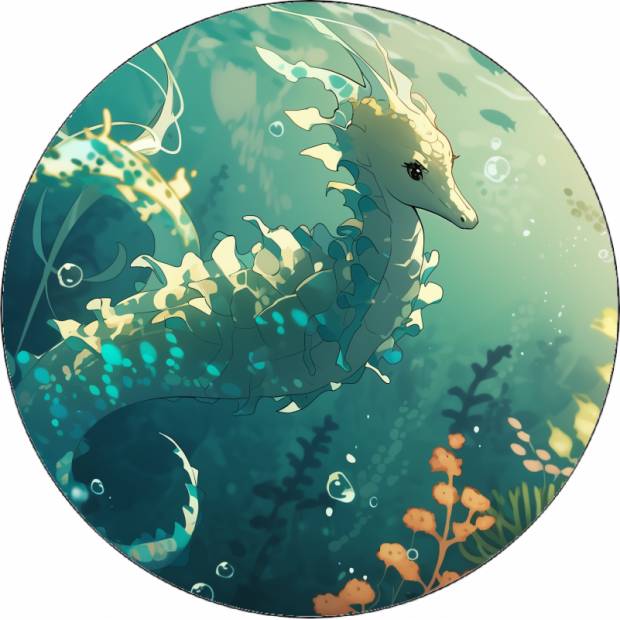 Essbares Papier-Seepferdchen 19,5 cm