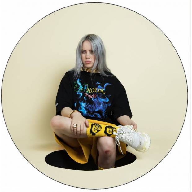 Essbares Papier Billie Eilish graues Haar 19,5 cm