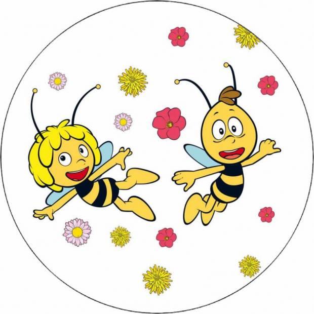 Essbares Papier Die Biene Maja und Willy zwischen den Blumen 19,5 cm