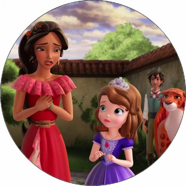 Essbares Papier Elena von Avalor und Isabel 19,5 cm