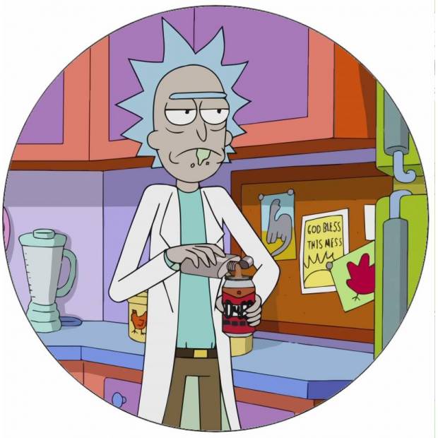 Essbares Papier Morty in der Küche 19,5 cm