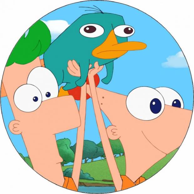 Essbares Papier Phineas und Ferb 19,5 cm