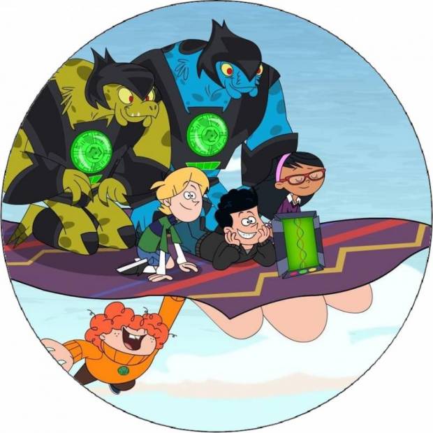 Essbares Papier Supernoobs und fliegender Teppich 19,5 cm