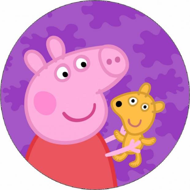 Essbares Papierschweinchen Pepa und Bär 19,5 cm