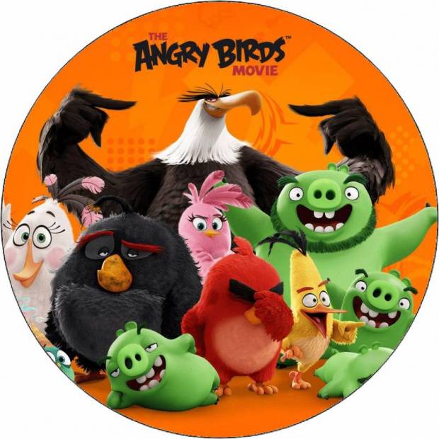 Essbares Papier Angry Birds in Folie 19,5 cm