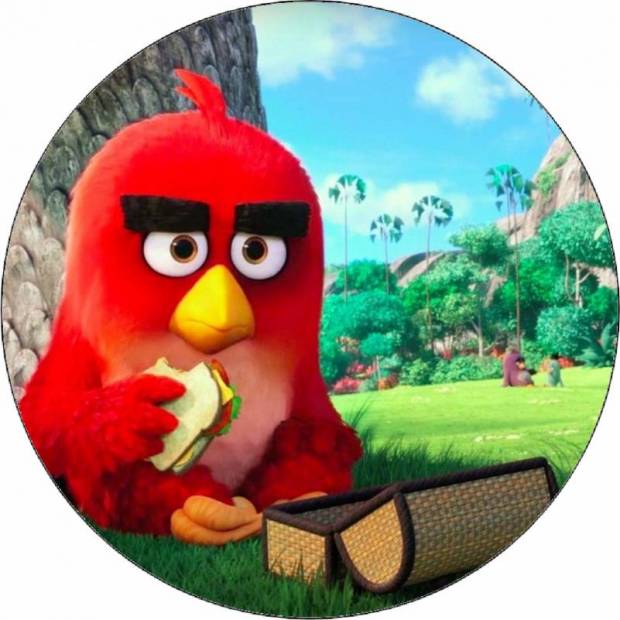 Essbares Papier Angry birds Rot beim Picknick 19,5 cm