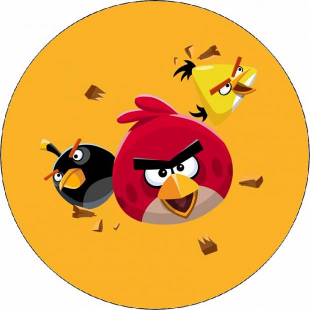 Essbares Papier Angry birds 19,5 cm