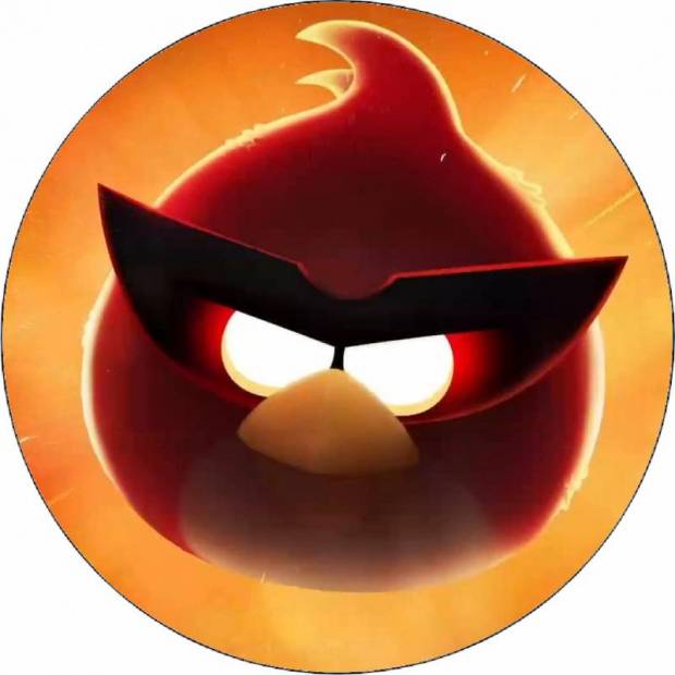 Essbares Papier Angry Birds Rot im Glas 19,5 cm